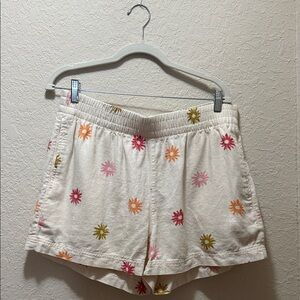 Old Navy, Sun Patterned Linen Shorts, Size L
